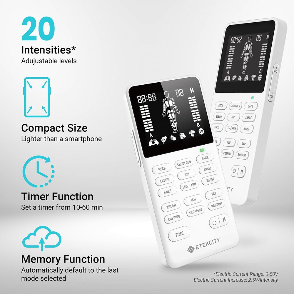 Etekcity TENS Unit Muscle Stimulator Machine TENS EMS UNIT